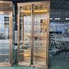 Custom Wall-Mounted Wine Rack, Restaurant & Villa Wine Cabinet, Stainless Steel Display with Temperature Control