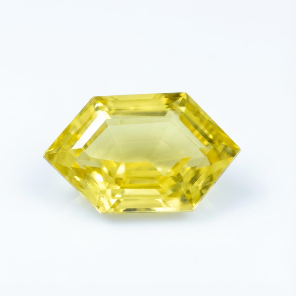 Perfect Yellow Sapphire Fancy Cut 9.70 Ct Natural Loose Gemstone CERTIFIED