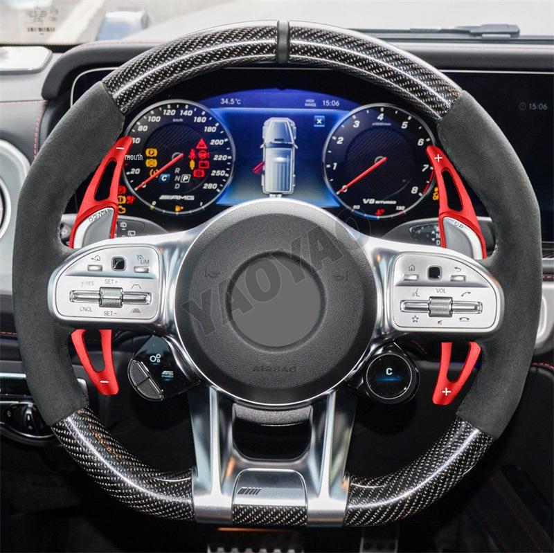 Mercedes-Benz New AMG Aluminum-Magnesium Alloy Shift Paddles For C63/A45/CLA45/S63 Steering Wheel Interior.
