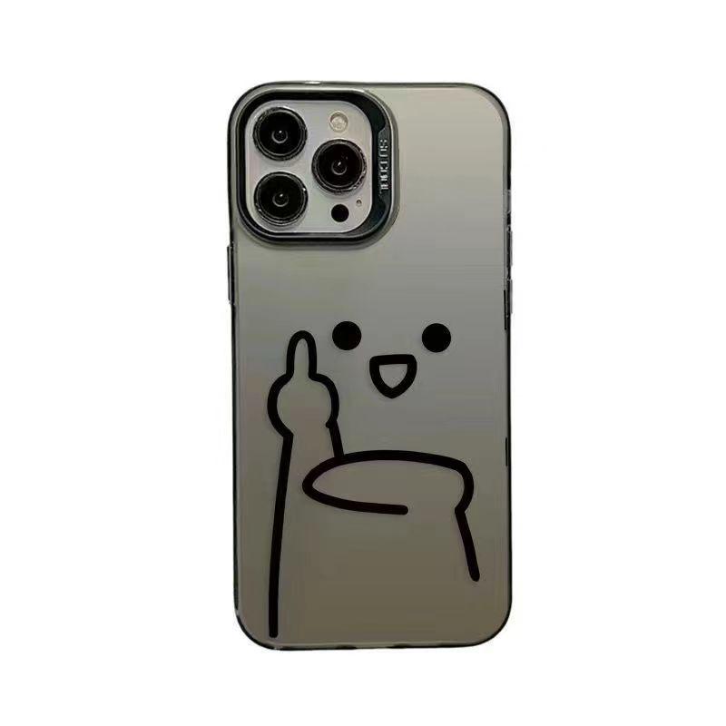 Applicable Middle Finger iPhone 15/16 Pro Max Case for 11/12/13/14/17 Air Models - Cross-Border Design