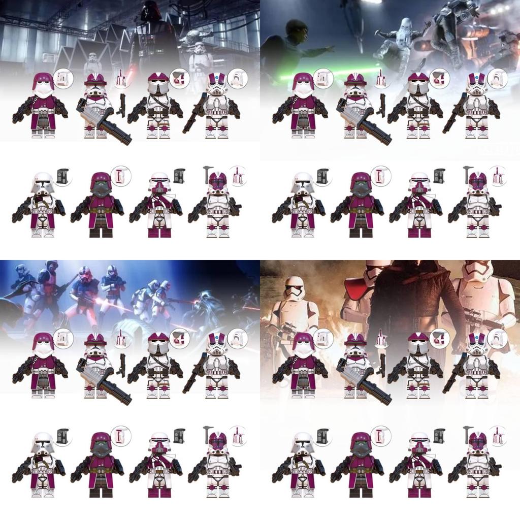 Colorful Plastic Clone Engineer Paratrooper Building Blocks For Kids Educational Toy