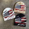 American Flag Knit Hat For Men Women Outdoor Warm Beanie With Colorblock Pattern