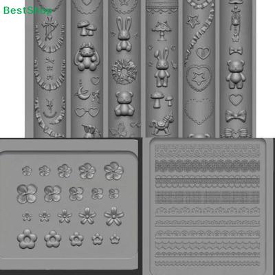 3D Silikon Nagellack Kunstform Cartoon Spitze Hase Niedliche Kleine Blume Nagellack DIY Dekoration Form