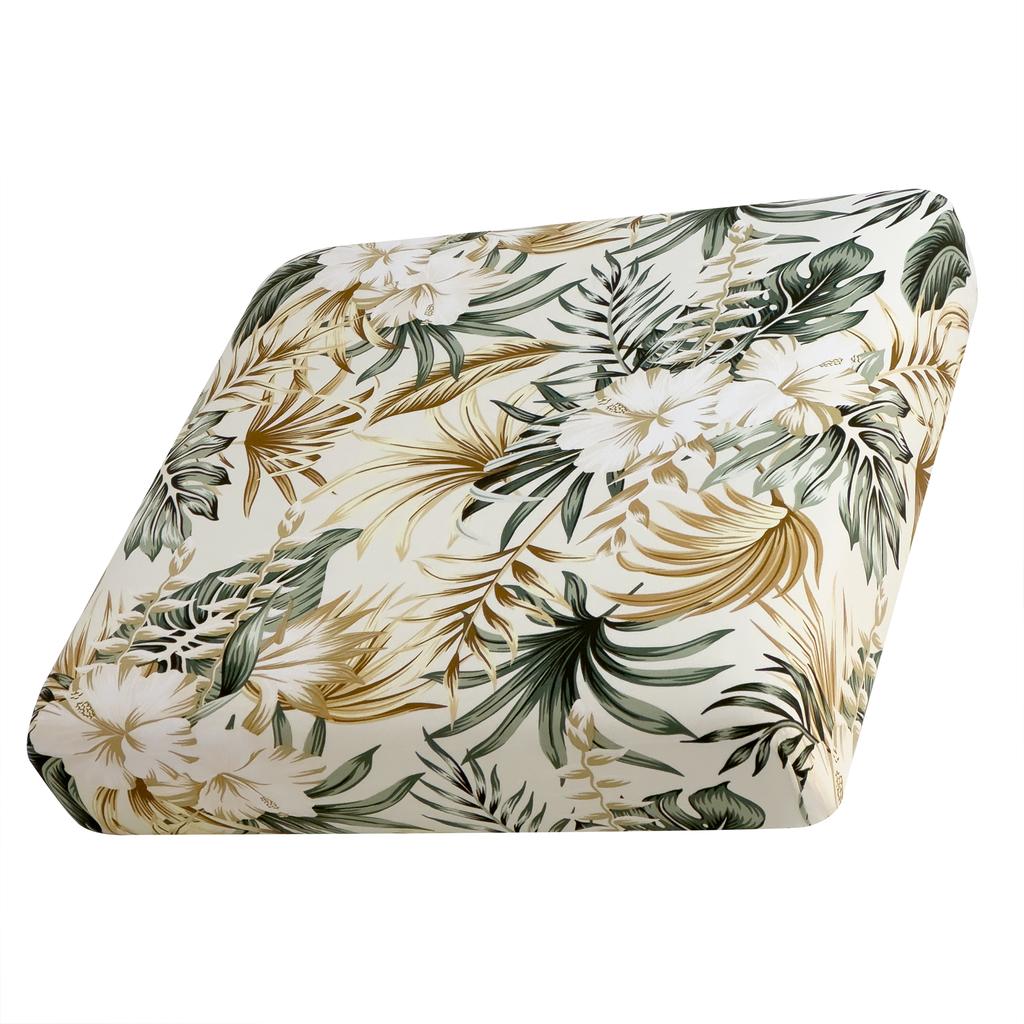 Tropical Rainforest Leaf Printed Milk Silk Sofa Cover, Elastic Sofa Cover, Dust-Proof And Detachable Sofa Cover