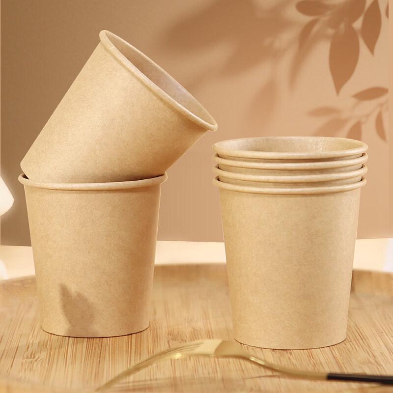 ZISIZ Thickened Disposable Bamboo Fiber Paper Cups