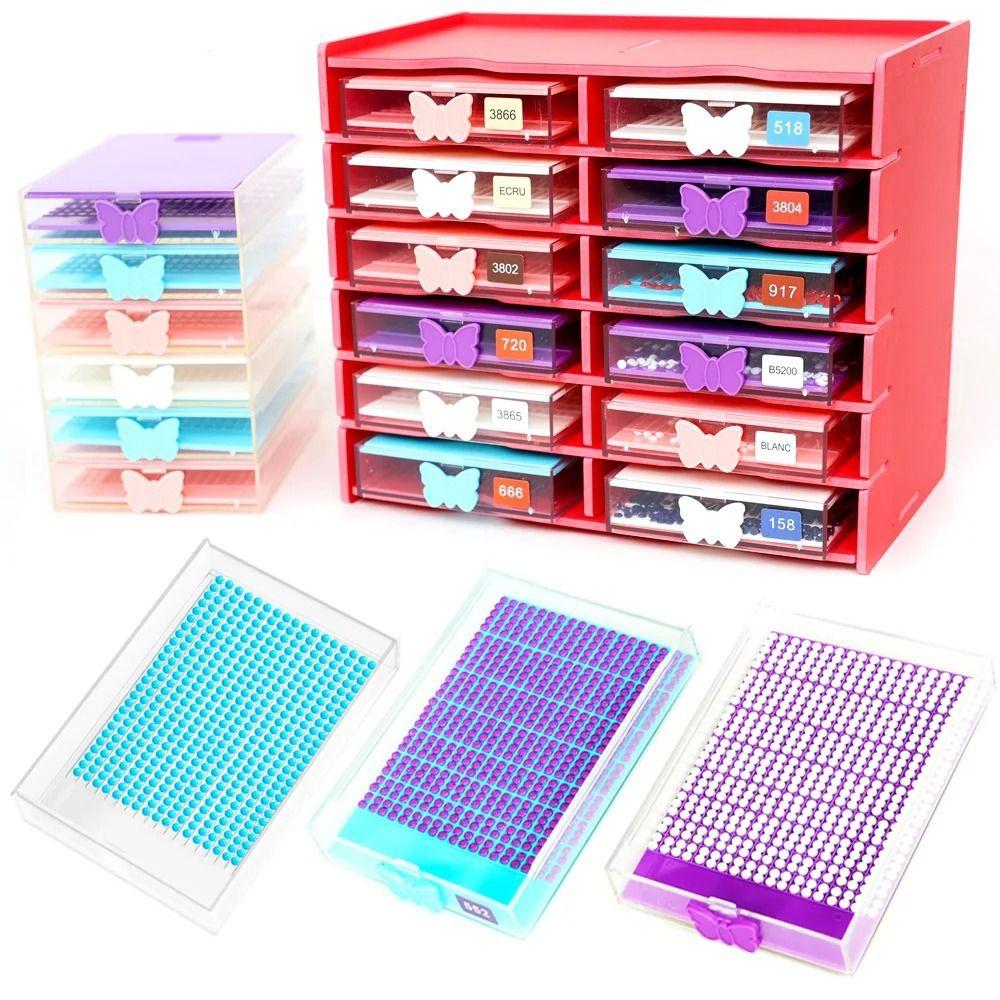 Stackable Drawer Box Tray Embroidery Beads Sorting Storage Tray  for 5D Diamond Painting