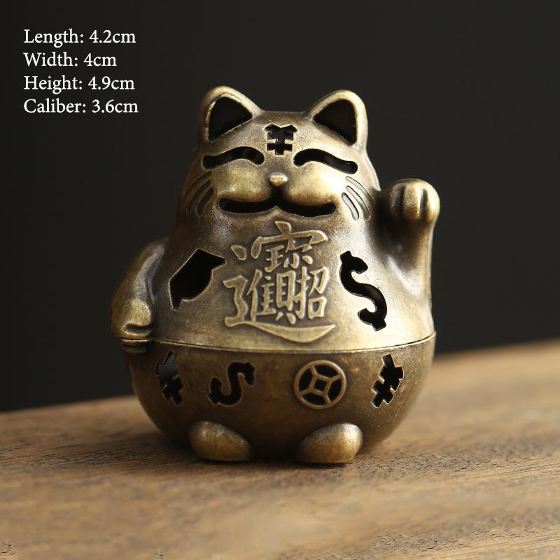 Vintage Alloy Incense Burner Stick Holder Three Legged Hollow Out Mini Sandalwood Censer Incense Burner Home Decoration
