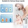 380ML Light Display Wall-Mounted IPX5 Waterproof Automatic Smart Sense Bathroom Soap Dispenser Press-Free Electric Cleaning Pump
