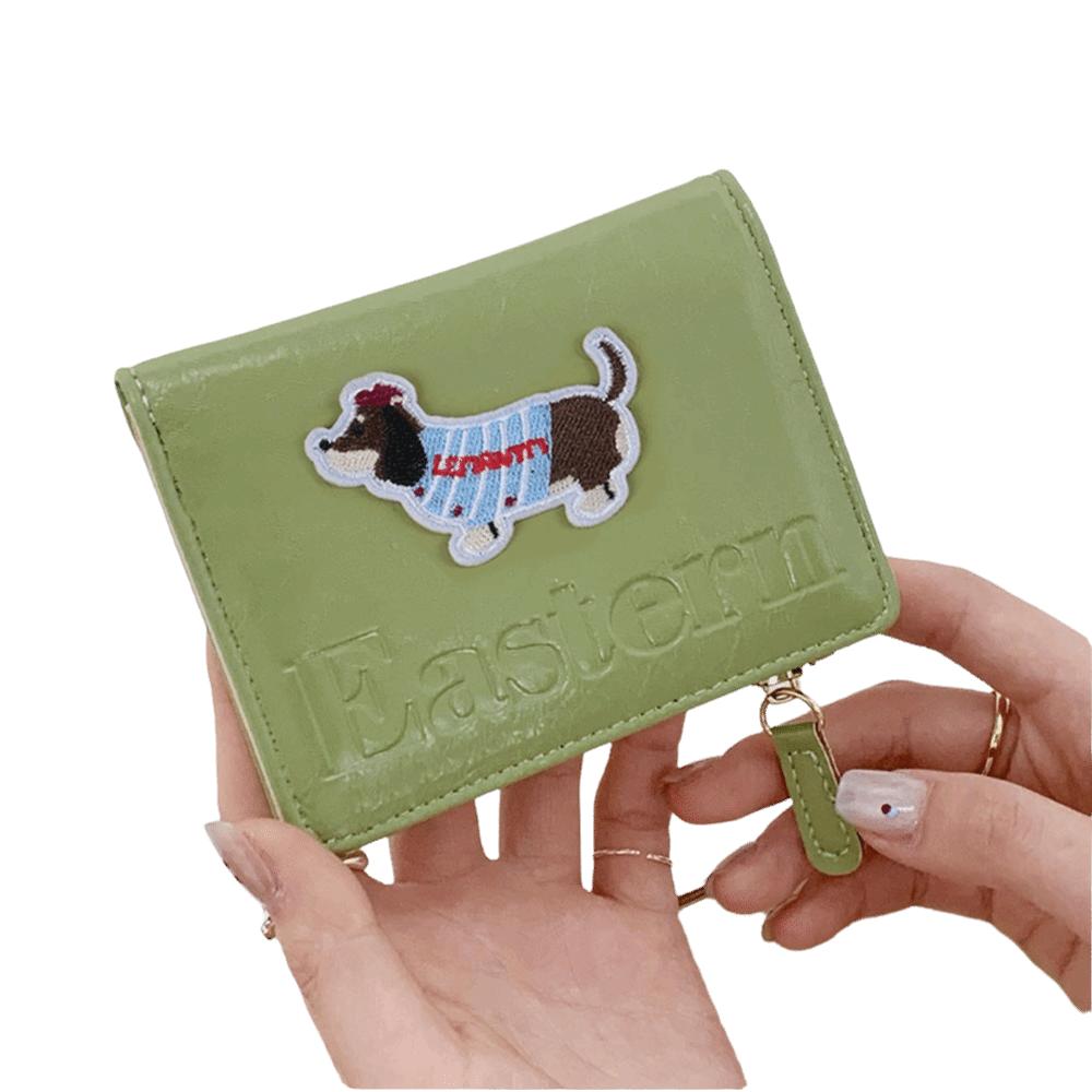 Fashion PU Leather Short Wallet Large Capacity Lightweight Card Bag Wallet Cute Cartoon Women Wallet