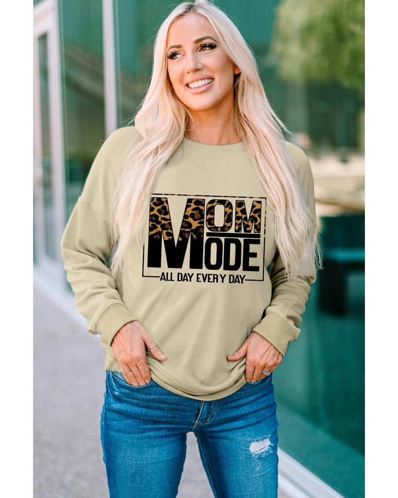Azura Exchange Leopard Print Long Sleeve Sweatshirt