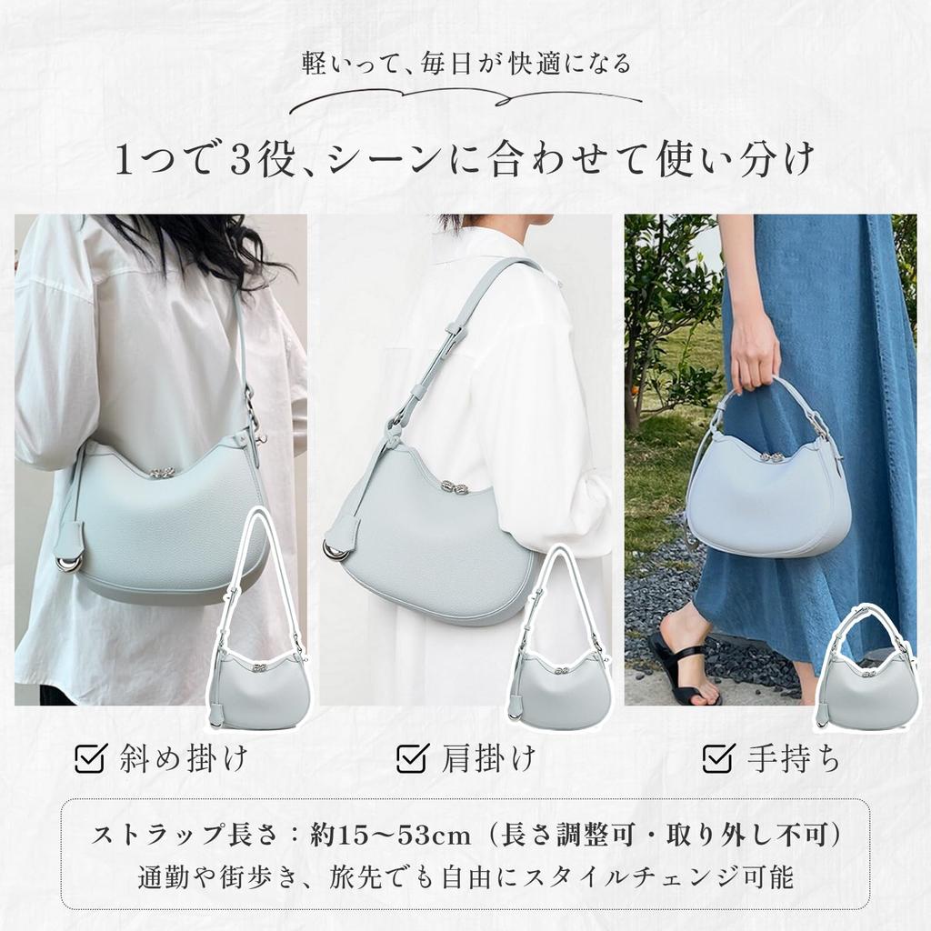 ArtsEye Genuine Leather Shoulder Bag for Perfect for Large Day Women, 3-Way, Lightweight, Self-Standing, Commuting, Crossbody, Compact, Capacity,