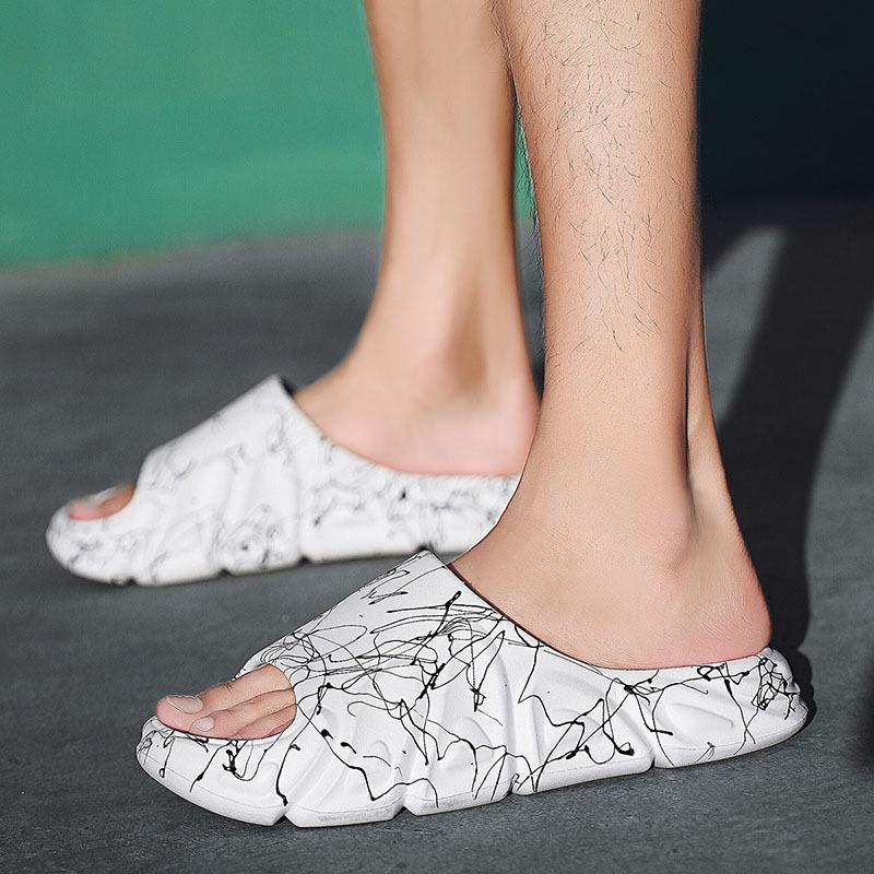 Spring Slippers Man Jelly Slippers Platform Outdoor Breathable Beach Anti-slip Slippers Summer Main Push Slippers