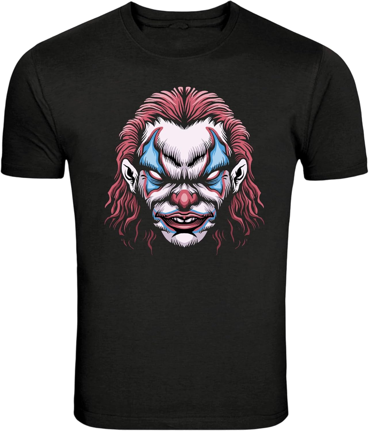 Evil Clown Face Horror Joker Style Graphic T-Shirt S разноцветный