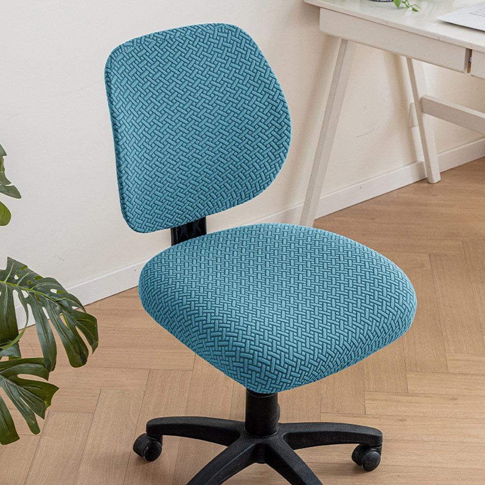 

2Pcs/set Anti-dirty Jacquard Armchair Seat Cover Elastic Gaming Chair Slipcover for Home&Office синій