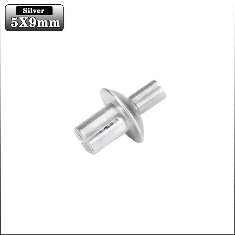 100PCS Aluminum Core Rivets Hammer Drive Expansion Nails Round Head Percussion Tapping Screws Fixing Nail Home Furniture Screw Fastener
