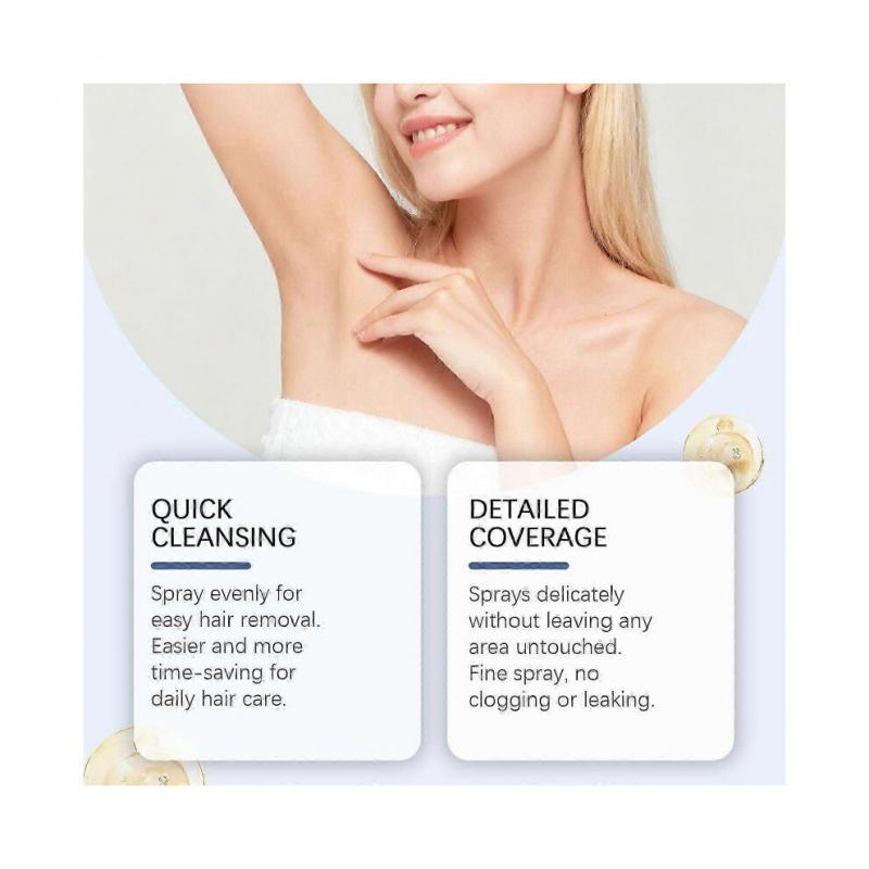 Sensitive Skin Depilatory Cream, Hair Removal Cream, Hair Removal Spray for Gentle Hydration, for Face, Arms, Legs and Armpits