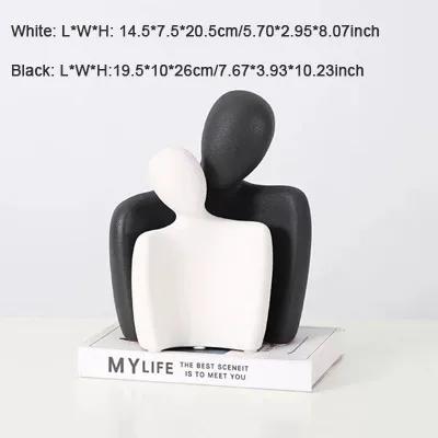 Nordic minimalist abstract figures ceramic ornaments bedroom living room desktop furnishings home decoration office figurines