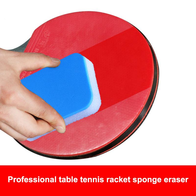 Table Tennis Paddle Cleaner 3Pcs Sponge&Rubber Eraser Set for Gentle Dust&Smudge Removal Extend Racket Life Essential Care Kit