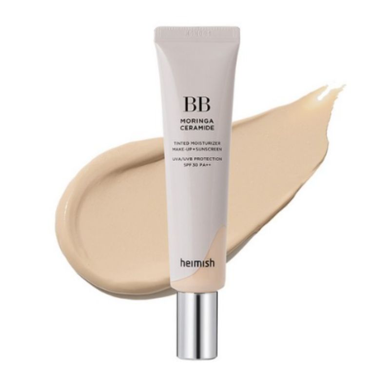 heimish Moringa Ceramide BB Cream SPF30 PA++ 30ml Hydrating Korean Foundation Natural Coverage Makeup 19 Fair Beige