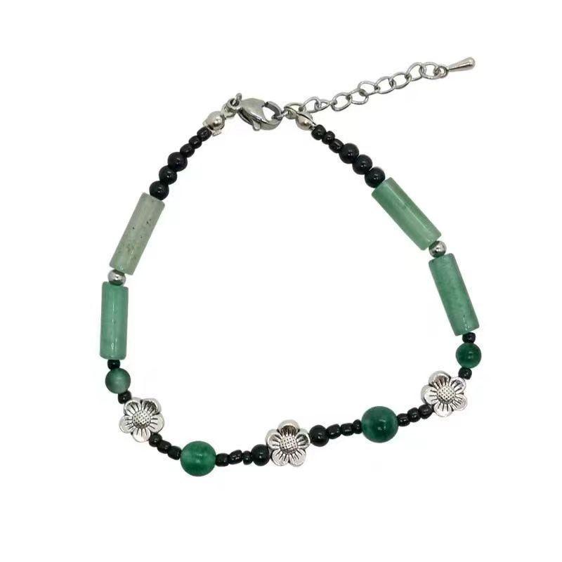 New Chinese Colorful Bead Bracelet for Women Antique Elegance Adjustable Multi Layer Stackable Hand Jewelry