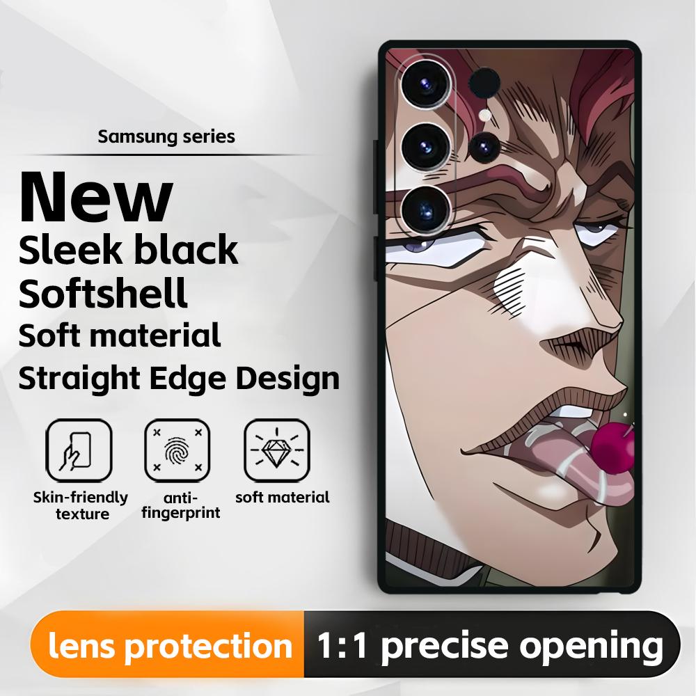

HOT JOJO Steel Ball Run Phone Case For Samsung Galaxy S26 S25 S24 S23 S22 S21 Plus Ultra Note20 Soft Black Galaxy S26 Ultra