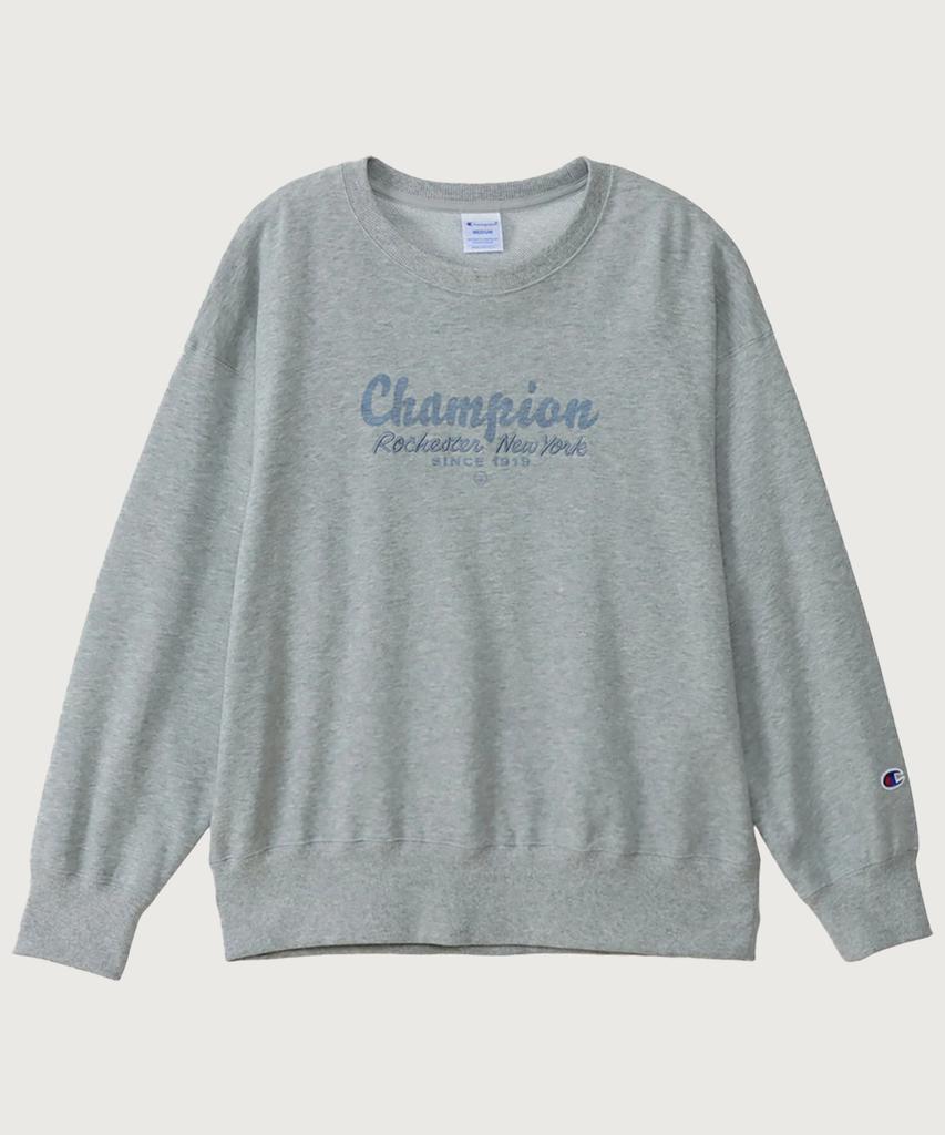 CHAMPION Women'S Rochester Loose Fit Crew Neck Sweatshirt Oxford Grey