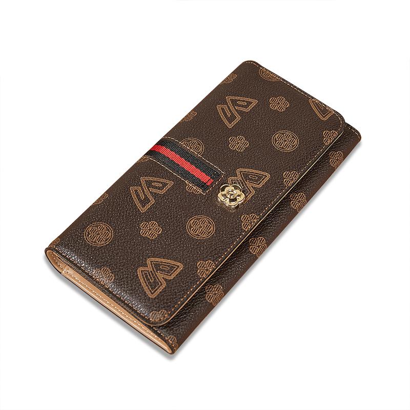 New Safiya Synthetic Leather Card Holder, Document Bag, Coin Purse, Money Clip, Wallet Women's Coffee SF200014Y