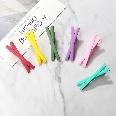 2 pièces/ensemble Pinces à cheveux Couleurs Bonbon Épingles à cheveux Douces Couleur Unie pour Filles Enfants Accessoires pour Cheveux Barrettes Ne Blessent Pas Cadeaux