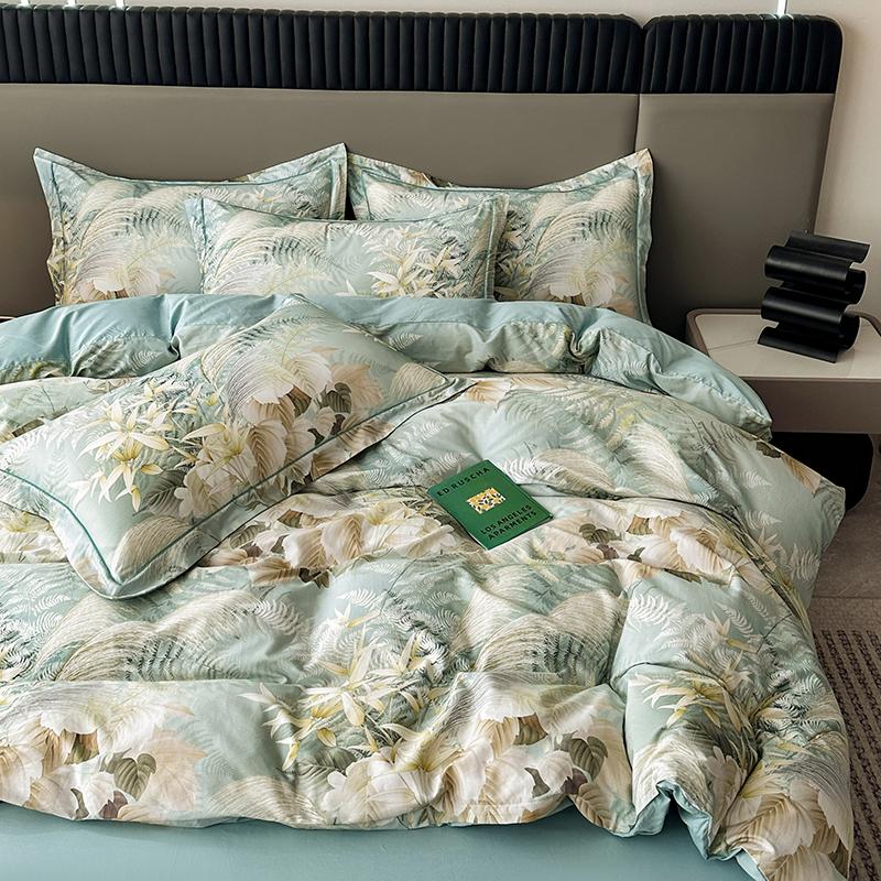 Colorful Flowers Duvet Cover Set Garden Style Quilt Cover 100% Cotton High Quality Queen King Size Bedding Set for Girls Woman