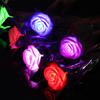 Glow In Dark Artificial Vivid Rose Flower Holiday Romantic Bunch Rose With Led Light Bulbs Valentine Gift For Girlfriend Wife