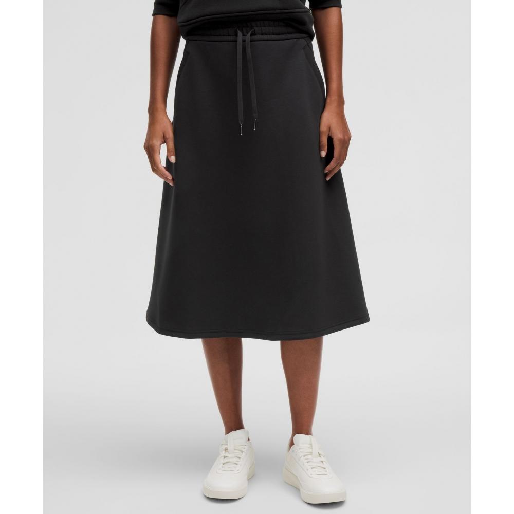 

Lululemon ModAl Blend High Rise A Line Midi Skirt blAck XS