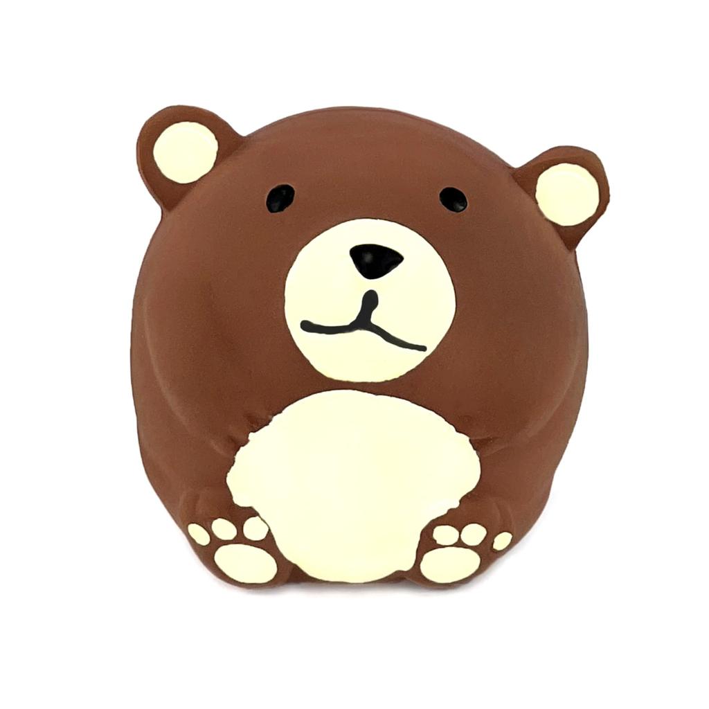 Chiwava Squeaky Latex Dog Funny Brown Bear Pet Interactive Play for Small and Medium Dogs 4-Piece Toys, Set,