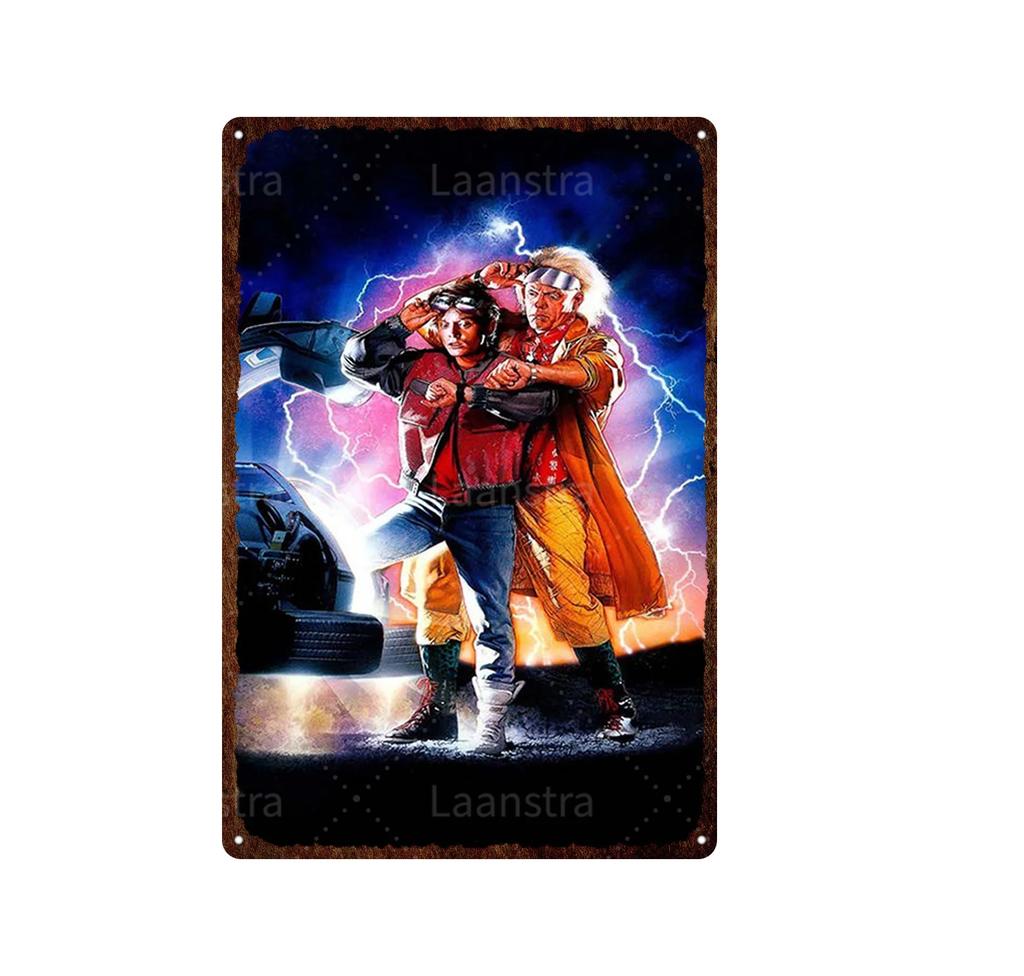 Retro Poster Movie Back To The Future Tin Sign Painting Metal Plaque Vintage Bar Family Wall Decor Unique Decoration Painting