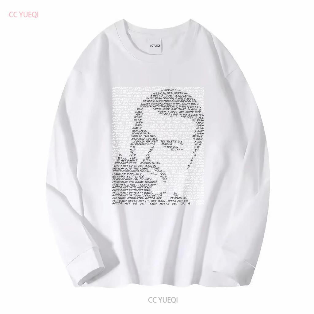 George Michael 'Fastlove' Lyrics Art T Shirt Hand Designed Tribute Merchandise Long or Short Sleeves Vintage Washed