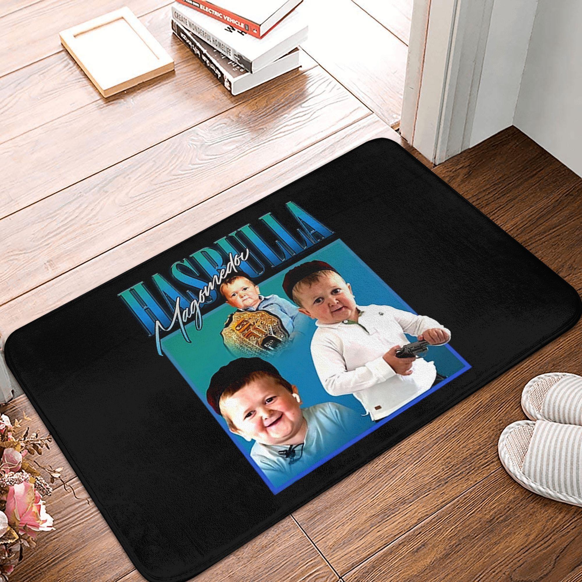 

Hasbulla Hasbullah Smile Doormat Mat Anti-Slip Bath Kitchen Garden Rug Carpet 40*60cm 40cmx60cm