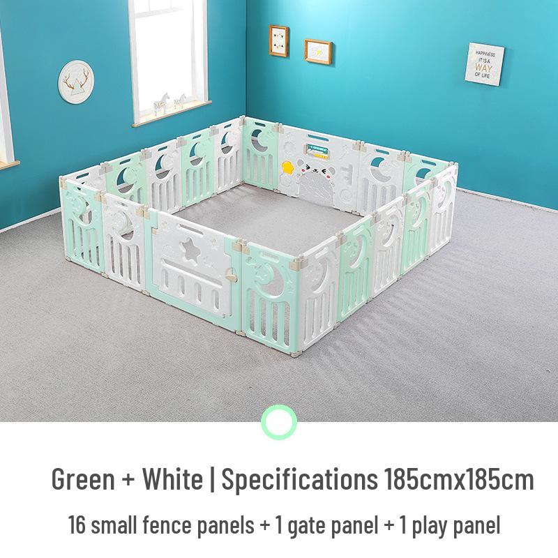 Folding Children's Playpen: Indoor Playground & Baby Crawling Mat with Safety Walker Guardrail
