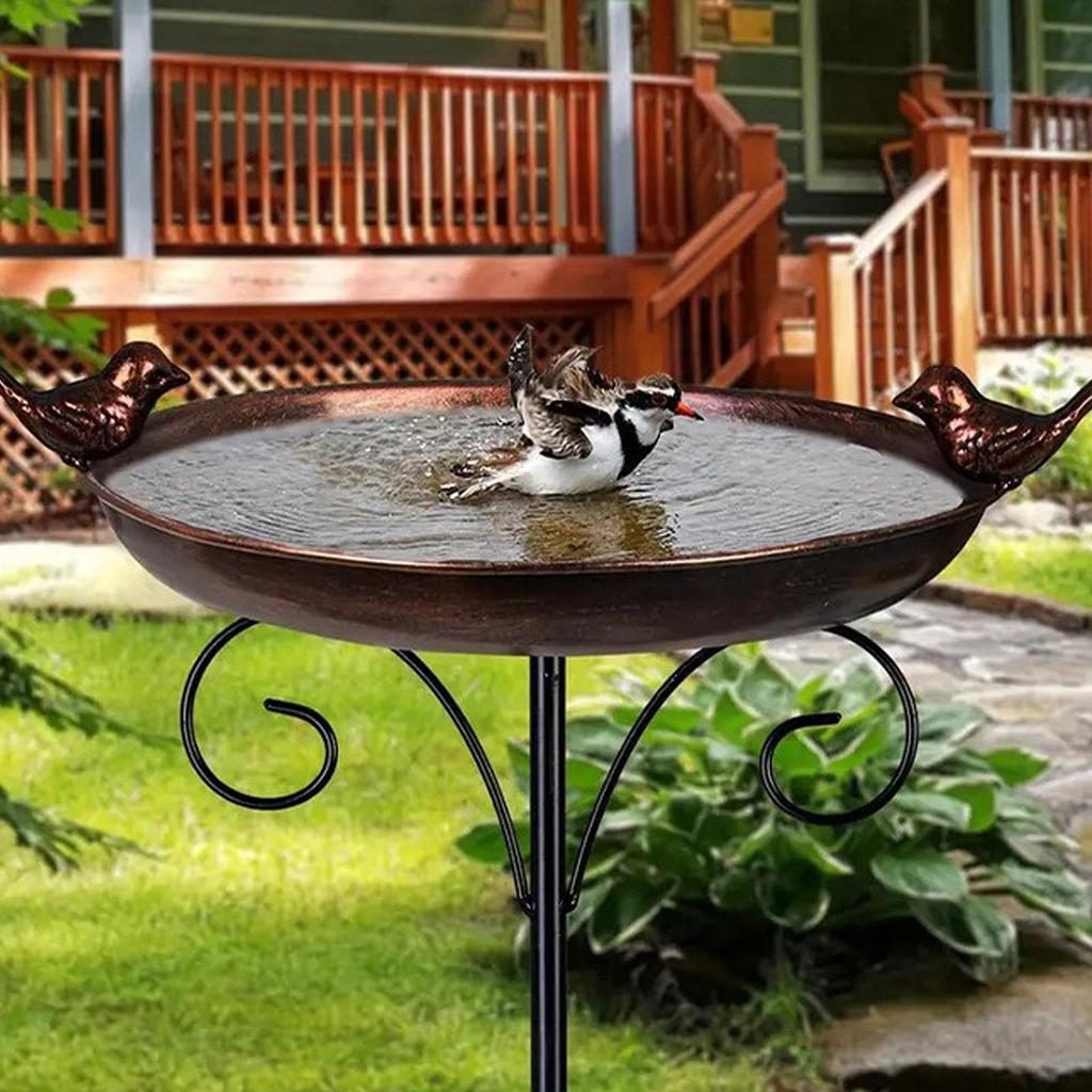 Bird Bath Basin Outdoor Bird Bath Portable Decorative Waterproof Shallow Water Feeder For Drink Patios Outside Balconies Gardens