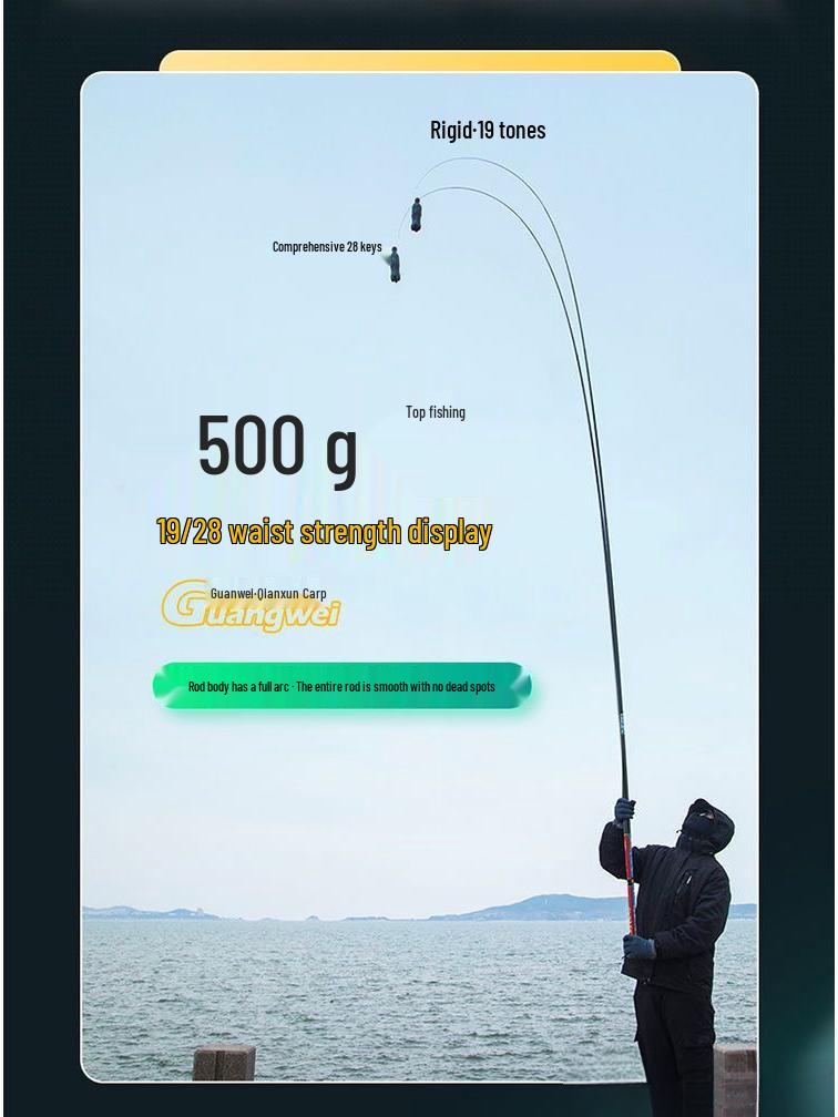 Guangwei Qianxun Ultralight 28/19 Action Carbon Carp & Bream Fishing Rod
