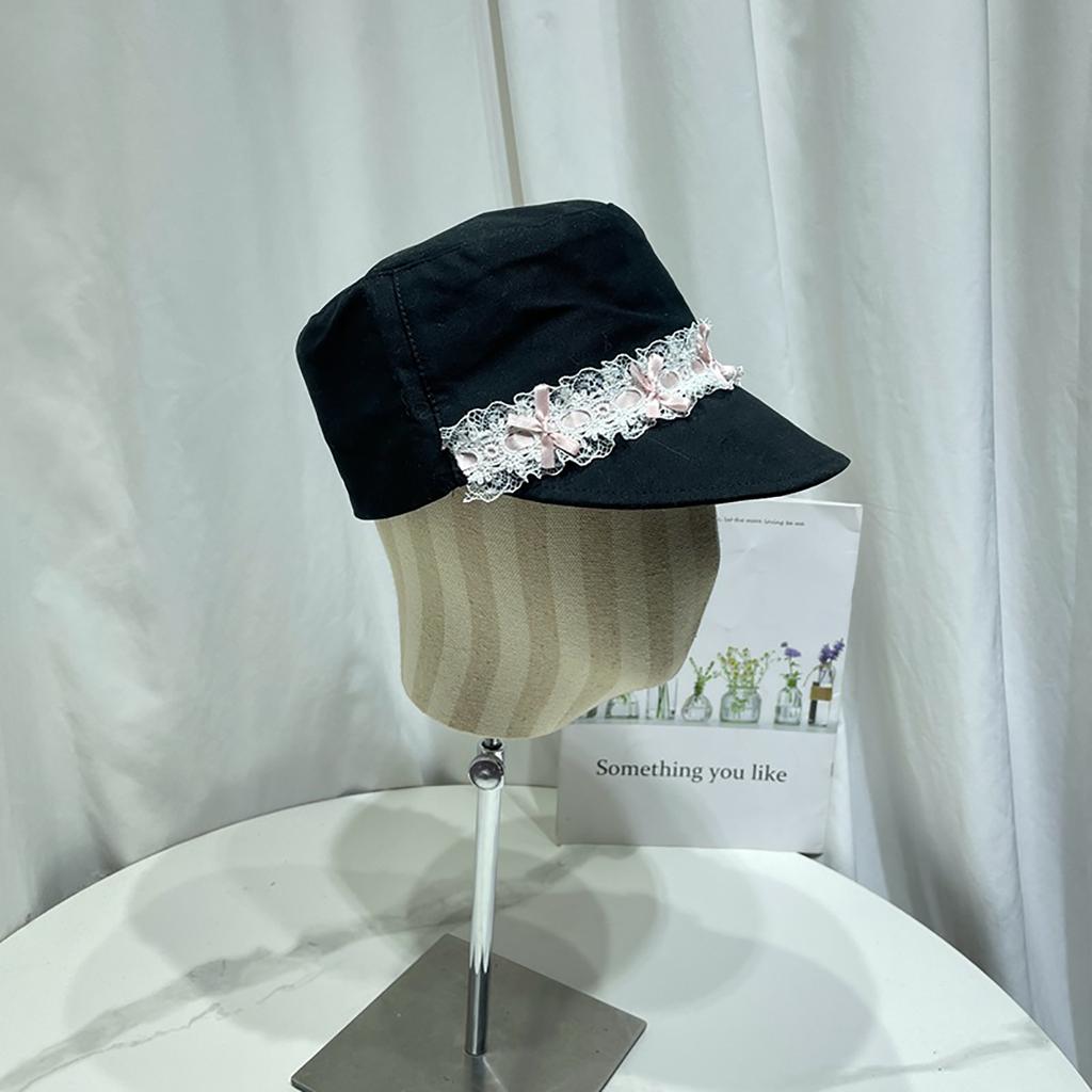 Lace Bowknot Peaked Cap for Teens Girl Summer Peaked Hat Fashion Spring Sun Hats for Women Outdoor Camping Shopping Cap