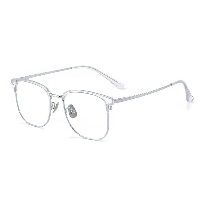 

Gmei Optical Classical Alloy TR90 Men Glasses Frame Full Rim Women Retro Ultralight Spectacles Frames Eyewear 82001 серебряный