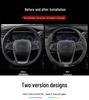 Genuine Leather Suede Carbon Fiber Steering Wheel Cover for JMC Ford Territory 2019-2021, Universal All-Season Model