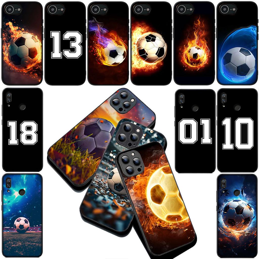 Soccer Number Football Silicone Cover for Samsung Galaxy S10 Lite S8 S9 Plus A33 A34 A31 70 A71 A72 Note 20 9 8 Coque Phone Case
