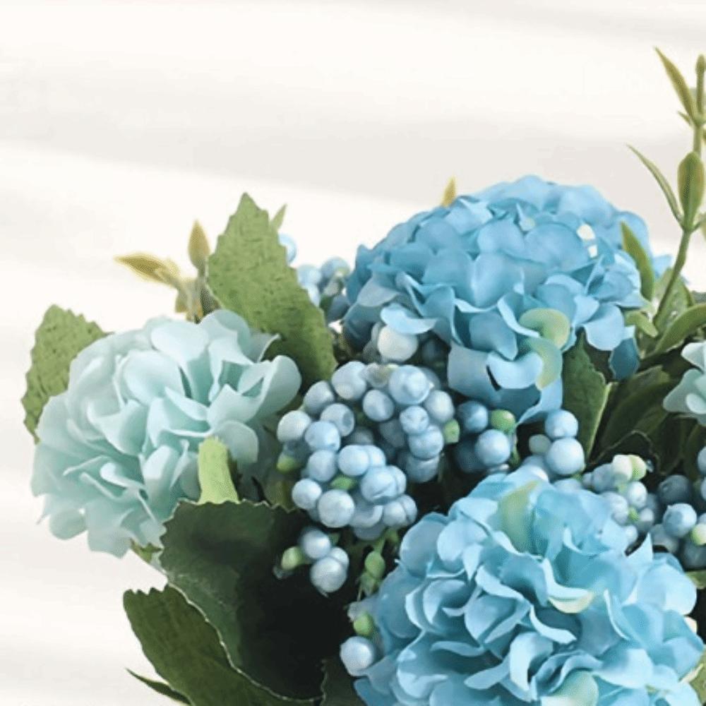 Silk Flower Hydrangea Styled Potted Desktop Decor Cafe Dining Table Small Potted Accent