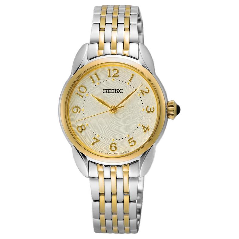 

SEIKO 28.7mm Quartz Steel Strap women s watch white dial SUR562