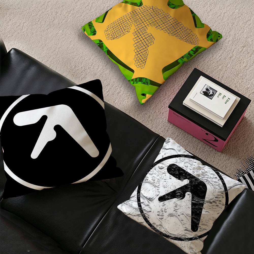 Punk Aphex Twin Logo Cushion Cover Pillowcase Upholstery Sofa Throw Pillow Home Decor Pillowcas