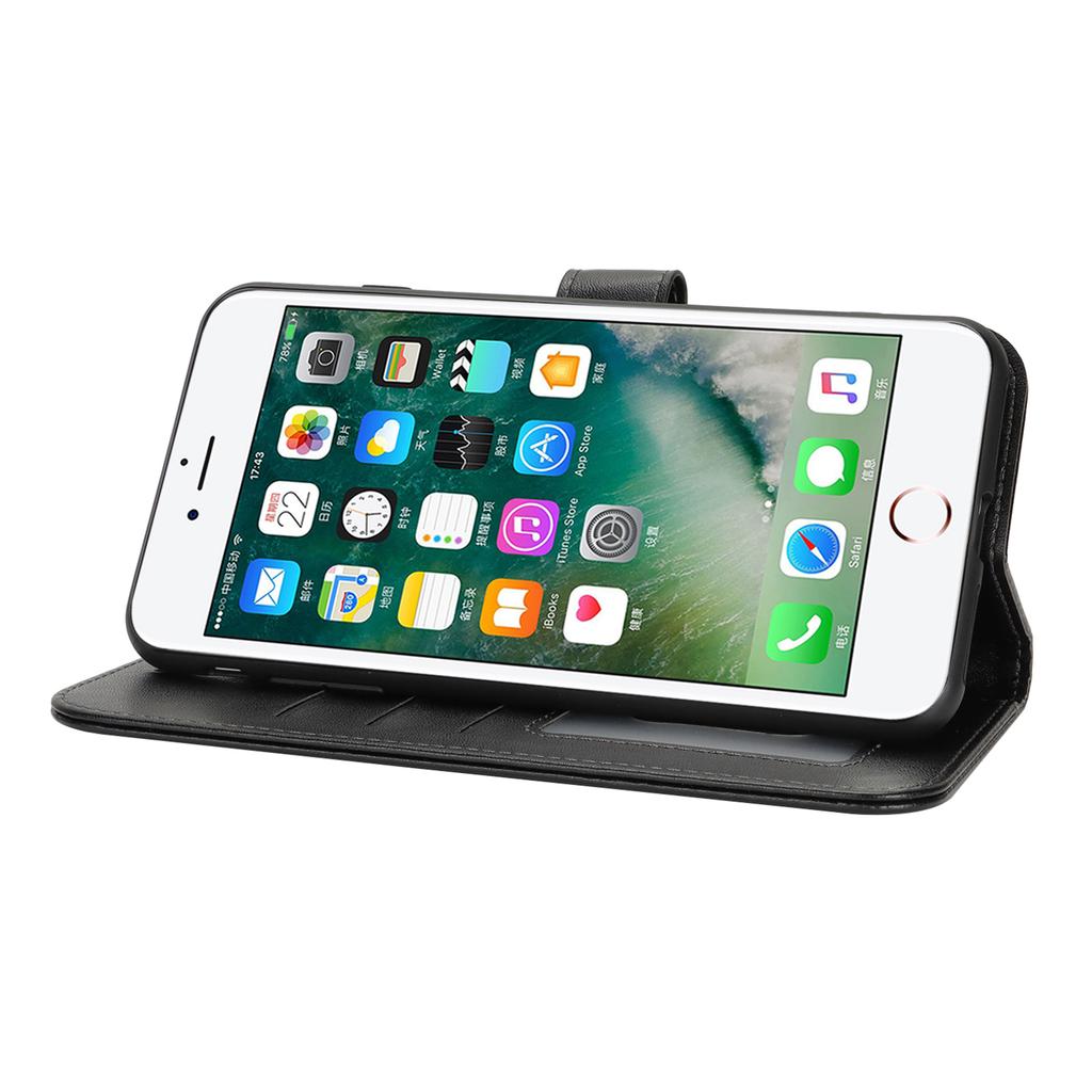 For iPhone SE (2022)/(2020)/8/7 Stand Case Shockproof Leather Wallet Phone Cover