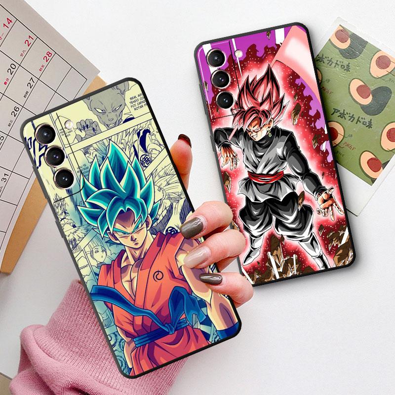 Anime Case for Samsung Galaxy S20 FE S9 S21 S10 S22 Ultra 5G S21 Plus S7 S10e S8 Black Soft Bumper Dragon G-Gokus Cover Funda