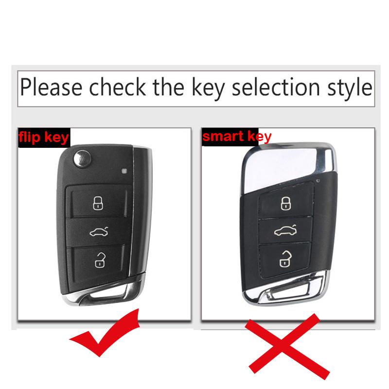 For Skoda Superb Octavia Fabia Rapid Kodiaq For Vw Golf 7 Gti Polo Touran Tiguan For Seat Ibiza Leon Car Key Case Cover Caps Fob