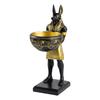 25cm Anubis Figurine Resin Egyptian God Figurine with Bowl Ancient Egypt Art Sculpture Ancient Egypt Decor & Desktop Organizer