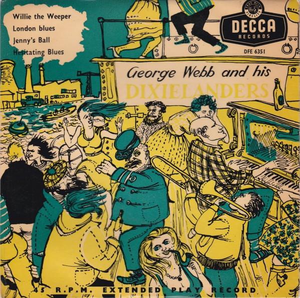 

7-дюймовая пластинка GEORGE WEBB S DIXIELANDERS - George Webb And His Dixielanders DFE6351 Decca 1956 UK Джаз Б/У